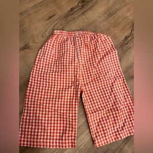18 months boys orange and white checkered pants